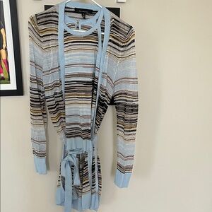 White House Black Market Multicolor Striped Cardigan
